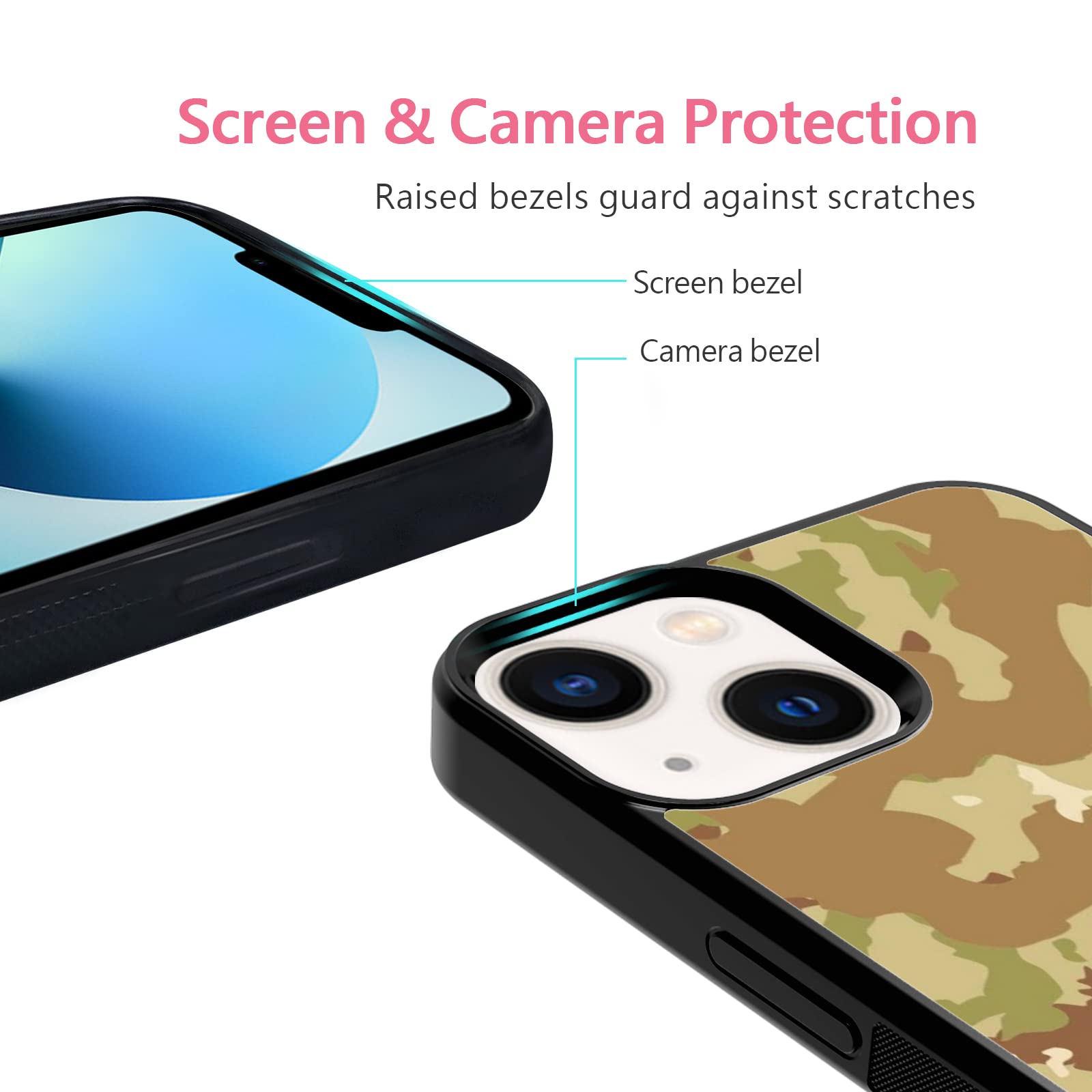 iPhone用カモフラージュケース イタリアンレザー☆迷彩柄】iPhone14Pro / iPhone14ProMax / iPhone14